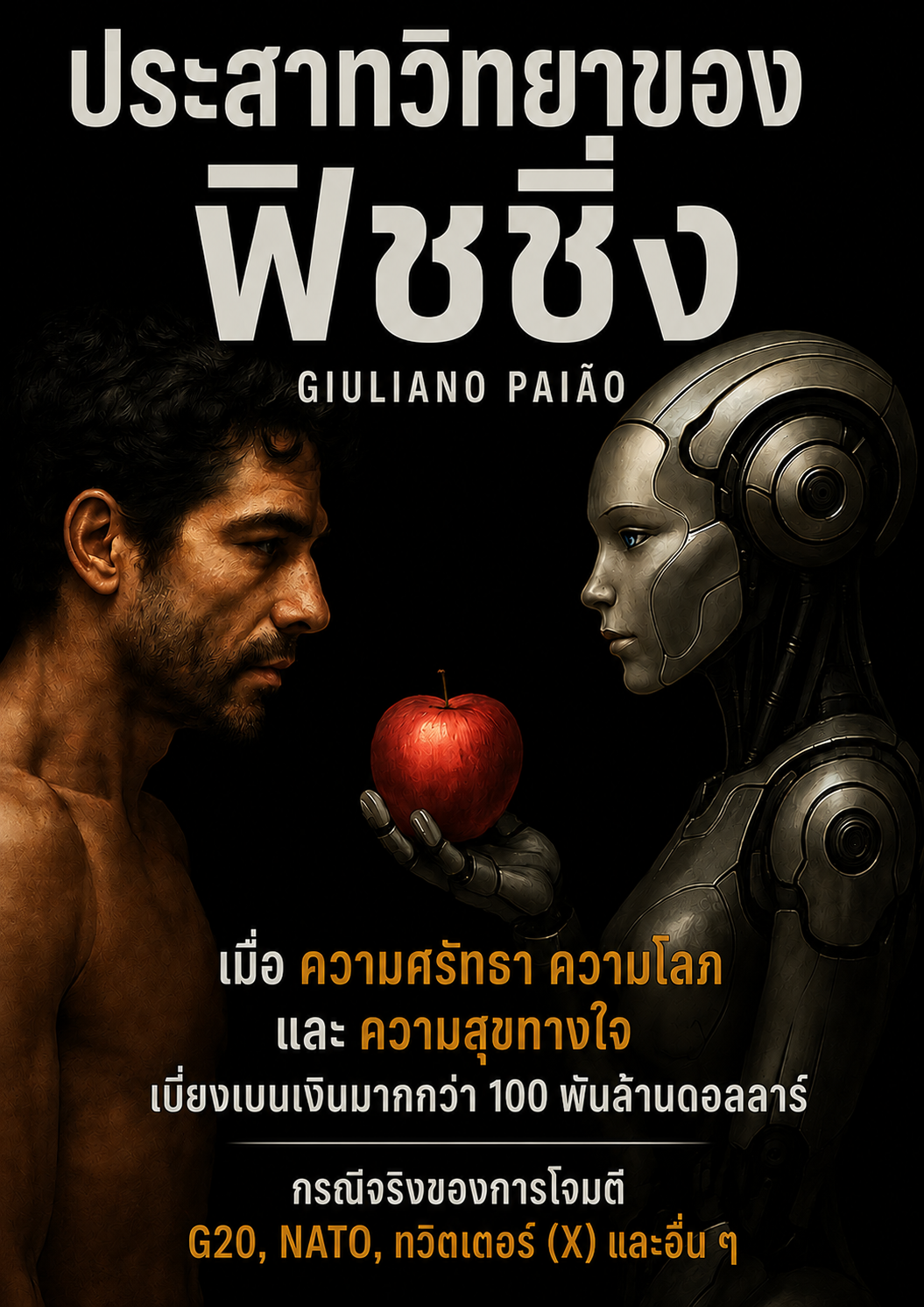 Capa em tailandês do livro Neurociência do Phishing